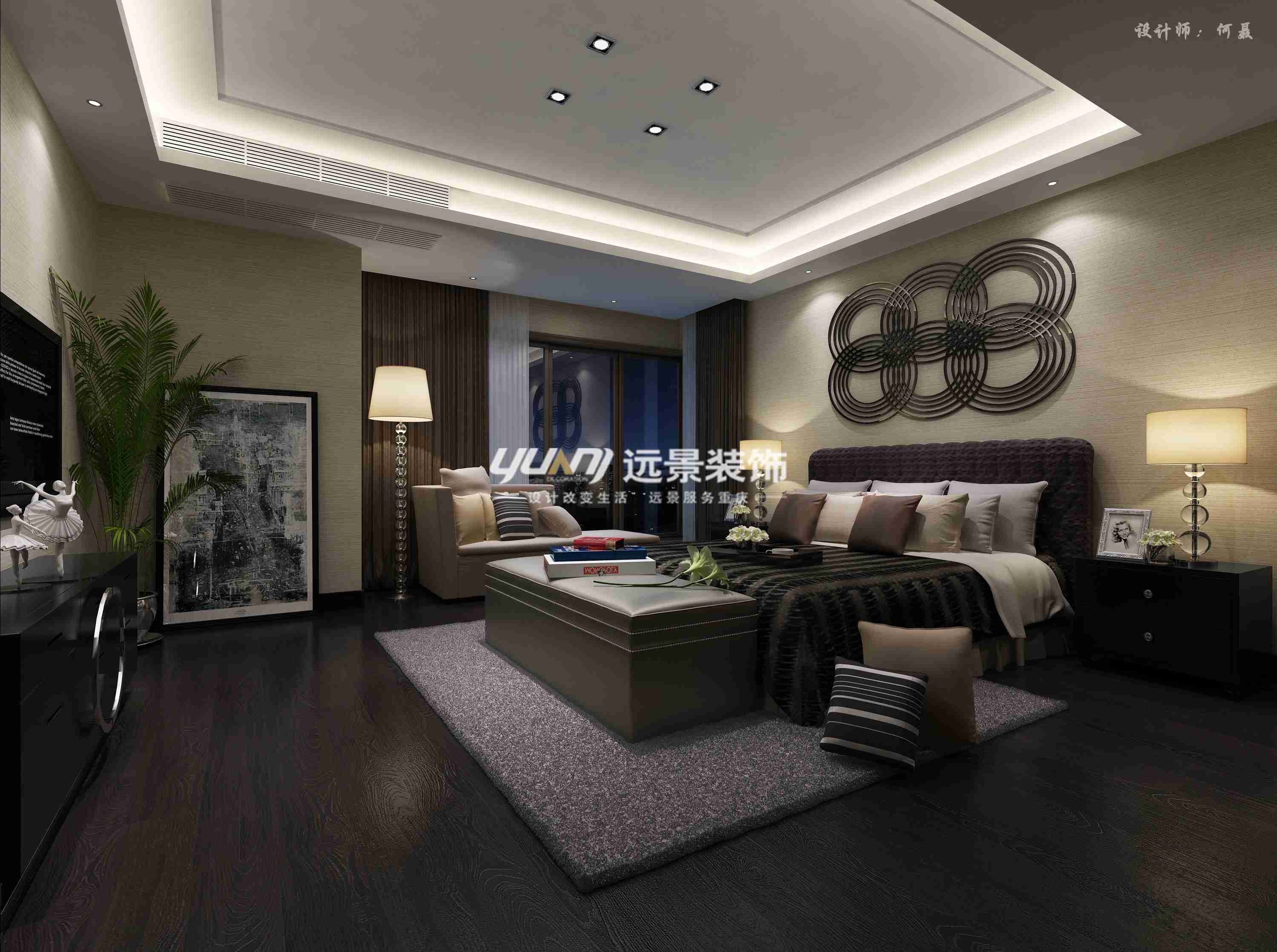 酒店风 简约 卧室图片来自重庆远景装饰_张其斌在酒店风装修风格效果图的分享