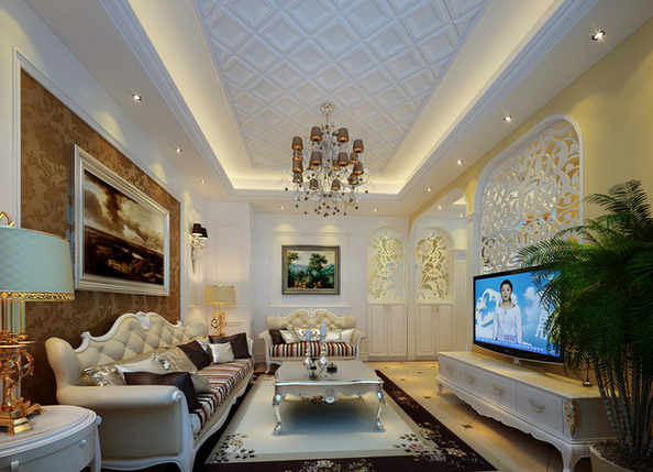 客厅图片来自西安日升装饰在碧玺华庭112平米简欧风格的分享