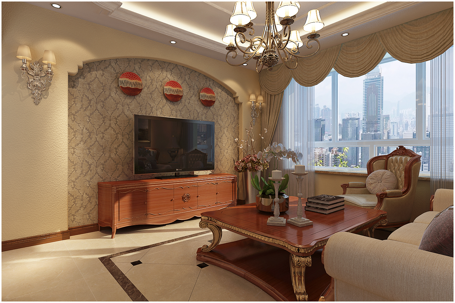 三居 美式 收纳 小资 客厅图片来自快乐彩在尚乐城美式装修风格设计的分享