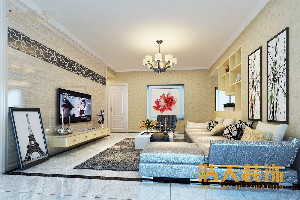 客厅图片来自深圳市浩天装饰在荔海春城~李接的分享