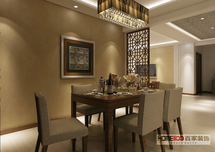 装修设计、 家装、 大户型 中式风格 餐厅图片来自百家装饰杨乐乐在阳光100 中式的分享