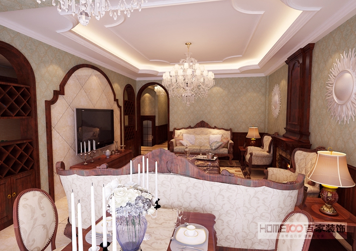 欧式 别墅 客厅图片来自百家装饰杨乐乐在碧桂园峰景园别墅的分享