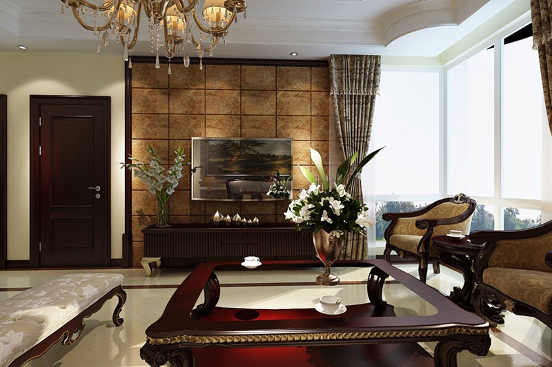 美式 三居 80后 客厅图片来自快乐彩在【花样年华】120平美式装修风格的分享