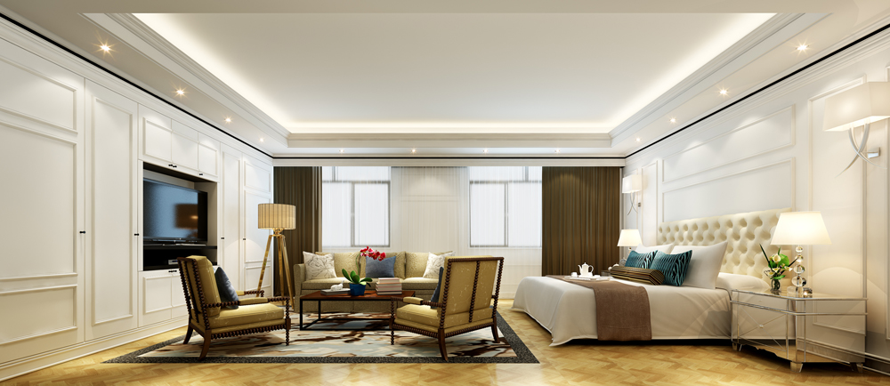 美式 奢华 豪宅 卧室图片来自EEE在高调美式的分享