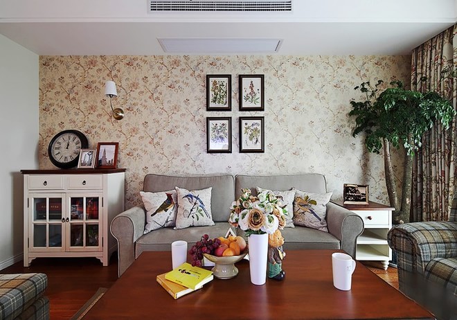 三居 混搭 客厅图片来自四川岚庭装饰工程有限公司在清爽109平美式乡村混搭的分享