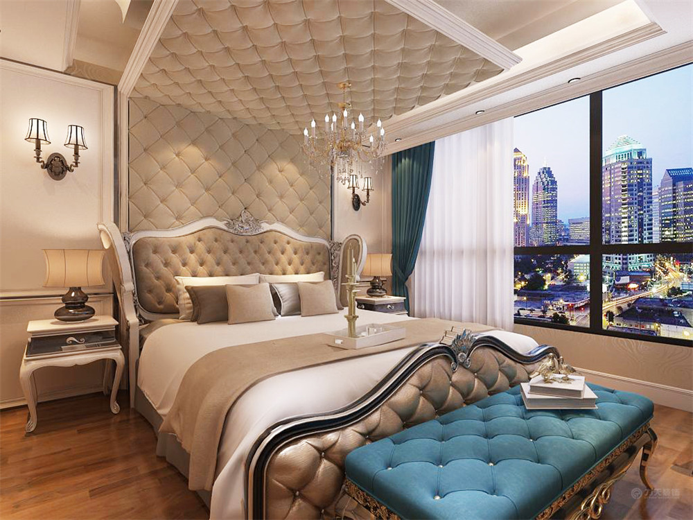 欧式 三居 白领 收纳 小资 80后 卧室图片来自阳光力天装饰在华庭丽园-135㎡-欧式风格的分享