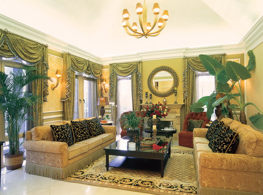 欧式 混搭 别墅 三居 客厅图片来自紫禁尚品国际装饰公司在中海尚湖世家欧式设计的分享