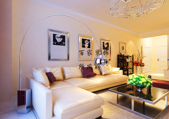 客厅图片来自百家装饰-小李在越秀星汇蓝海96平现代风格的分享