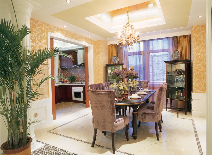 欧式 混搭 别墅 三居 餐厅图片来自紫禁尚品国际装饰公司在中海尚湖世家欧式设计的分享