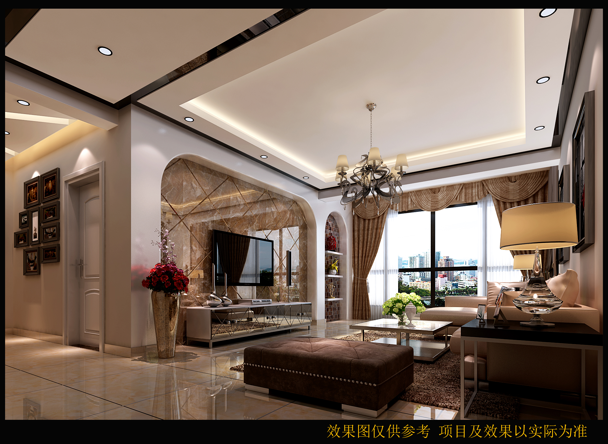 客厅图片来自湖南名匠装饰在凤凰城的分享