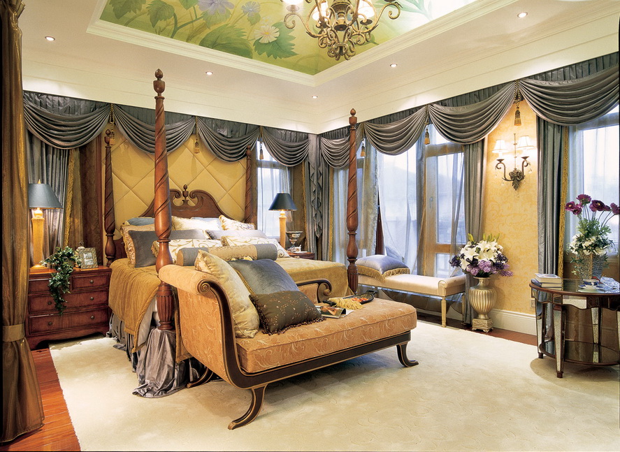 欧式 混搭 别墅 三居 卧室图片来自紫禁尚品国际装饰公司在中海尚湖世家欧式设计的分享