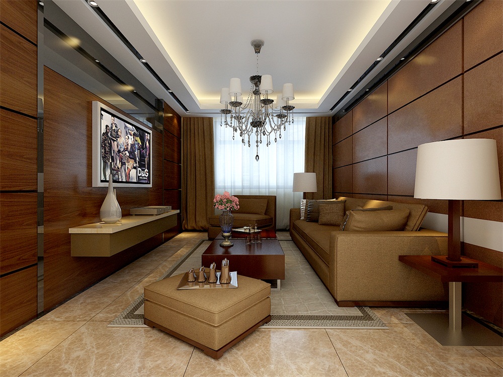 客厅图片来自天津科艺隆装饰在和泓四季恋城-港式风格-103平的分享