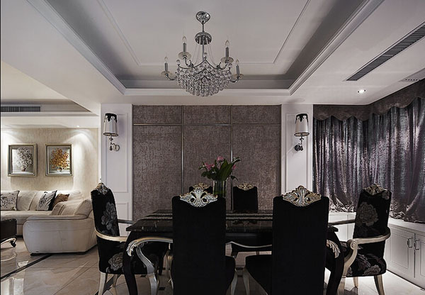 日升装饰 餐厅图片来自装修设计芳芳在高雅和谐135平低调奢华古典元素的分享