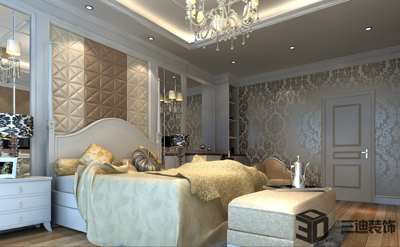 简欧 复式 欧式 卧室图片来自三迪装饰在舒适温馨的简欧风的分享