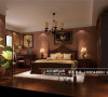 保利康桥198㎡装修—美式风格—卧室细节效果图图