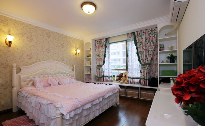 二居 混搭 卧室图片来自四川岚庭装饰工程有限公司在清新两居室，美式变田园的分享
