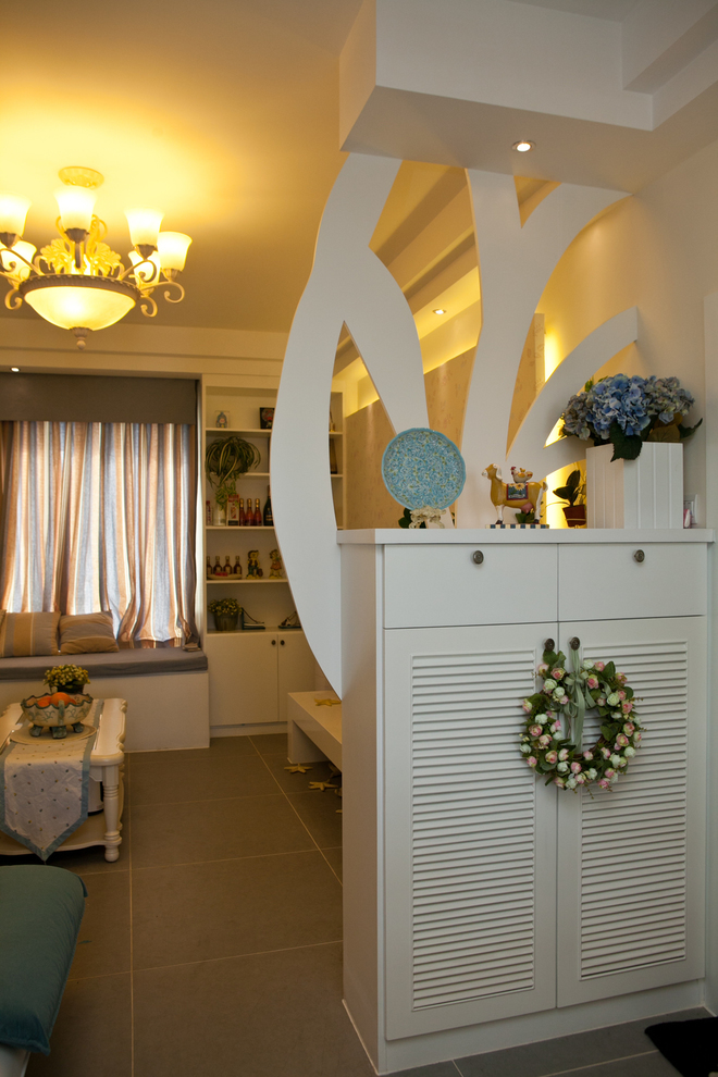 二居 客厅图片来自四川岚庭装饰工程有限公司在70㎡唯美地中海，套二变套三的分享