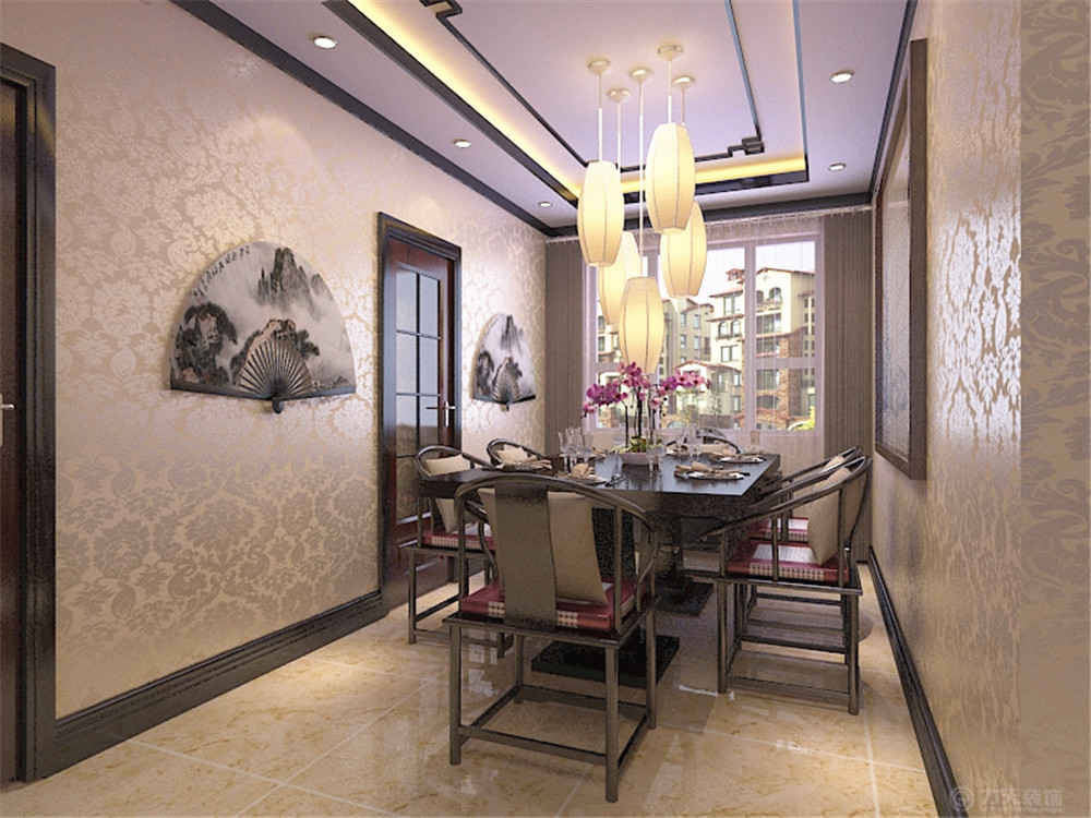 新中式 简约 三居 白领 小资 旧房改造 收纳 餐厅图片来自阳光力天装饰在力天装饰-玺岳138㎡的分享