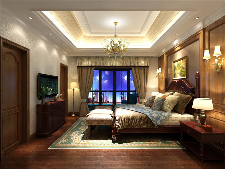 卧室图片来自湖南名匠装饰在凤凰城美式风格的分享