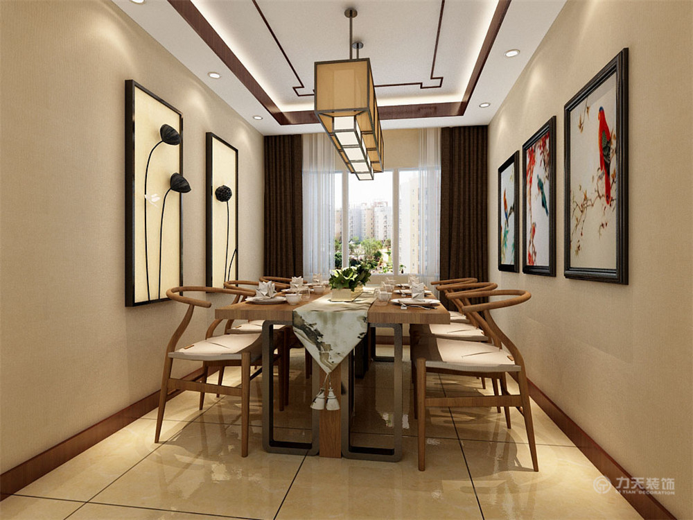 新中式 二居 白领 收纳 餐厅图片来自阳光放扉er在碧桂园-119㎡-新中式风格的分享
