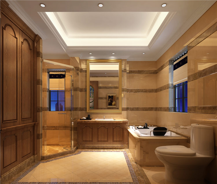 卫生间图片来自湖南名匠装饰在凤凰城美式风格的分享