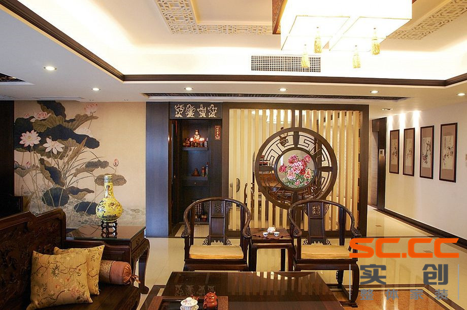 别墅 中信香樟野 420平米 中式风格 小资 新房装修 客厅图片来自传承正能量在420平米中式情怀大气温馨的分享