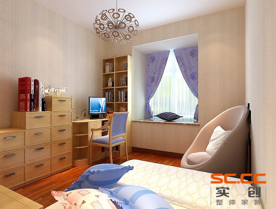 三居 简约 80后 珊瑚天峰 190平米 新房装修 S3系套餐 卧室图片来自传承正能量在190平简约舒适浪漫温馨的分享