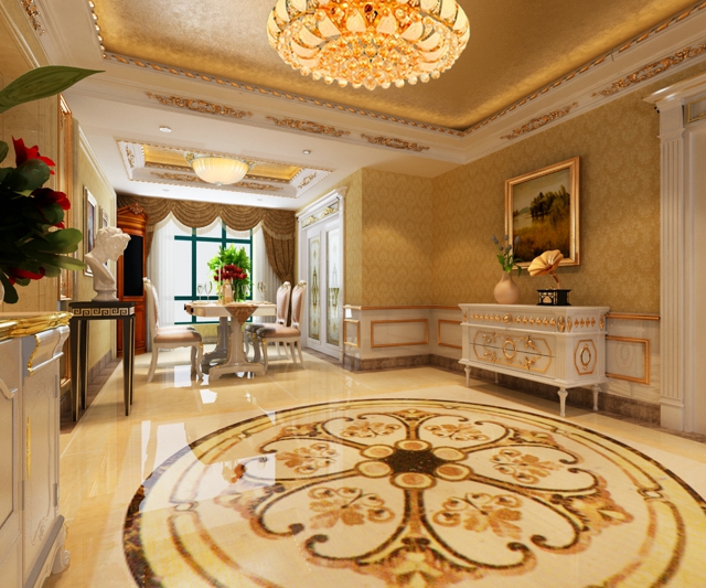 客厅图片来自石家庄元洲装饰效果图在星河御城249平欧式风格装修的分享