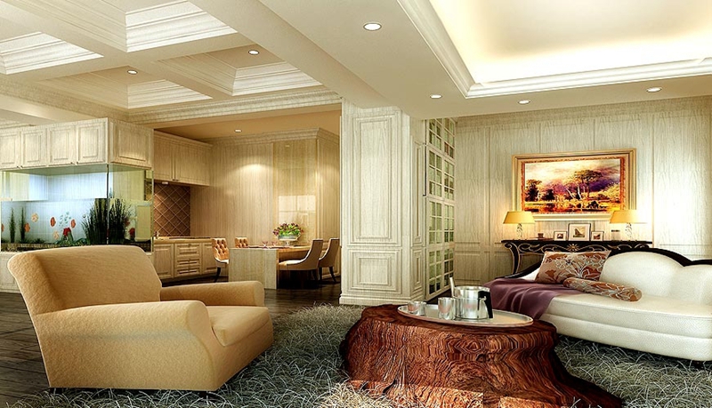 客厅图片来自峰上大宅装饰长沙在第六都-新古典风格的分享