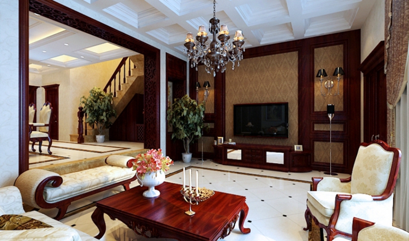客厅图片来自峰上大宅装饰长沙在碧桂园威尼斯城-欧式风格的分享