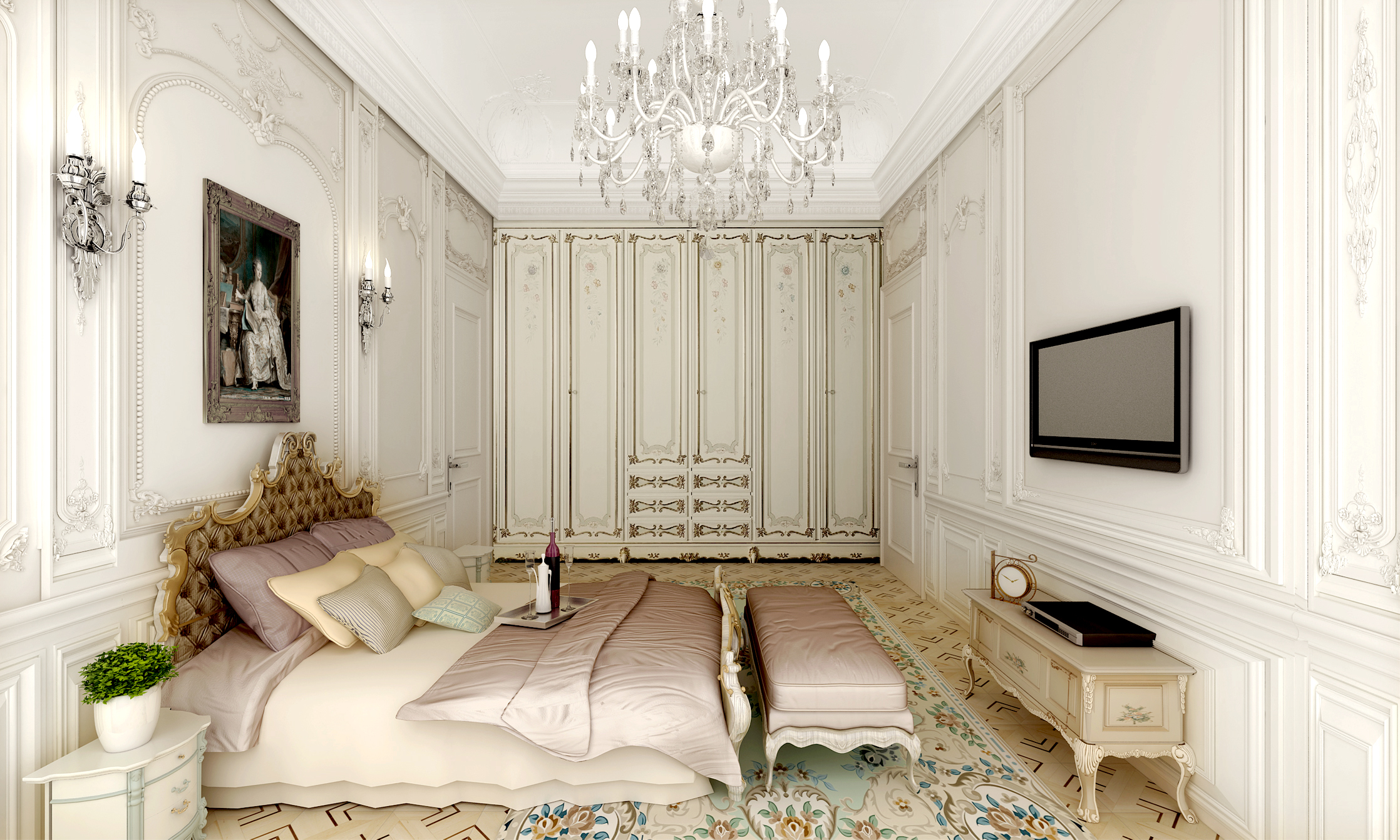 别墅 远洋 白领 卧室图片来自别墅装修尚层装饰王丽在浪漫洛可可风格的分享