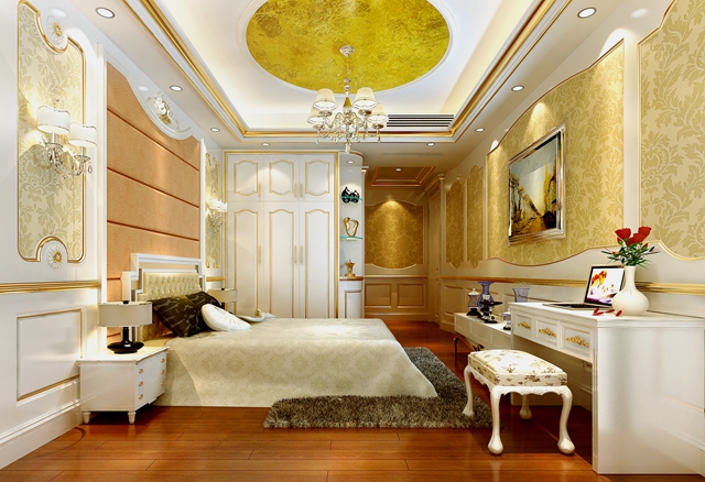 欧式 别墅 宫廷 卧室图片来自湖南点石家装在宫廷欧式的分享