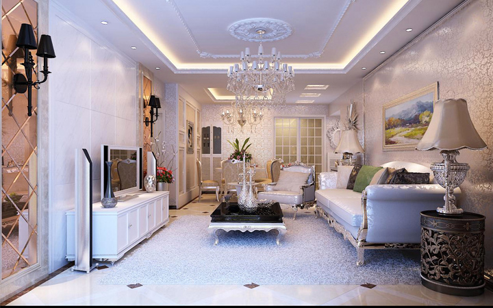 简约 二居 客厅图片来自青岛德隆装饰在新现代-银座华府的分享