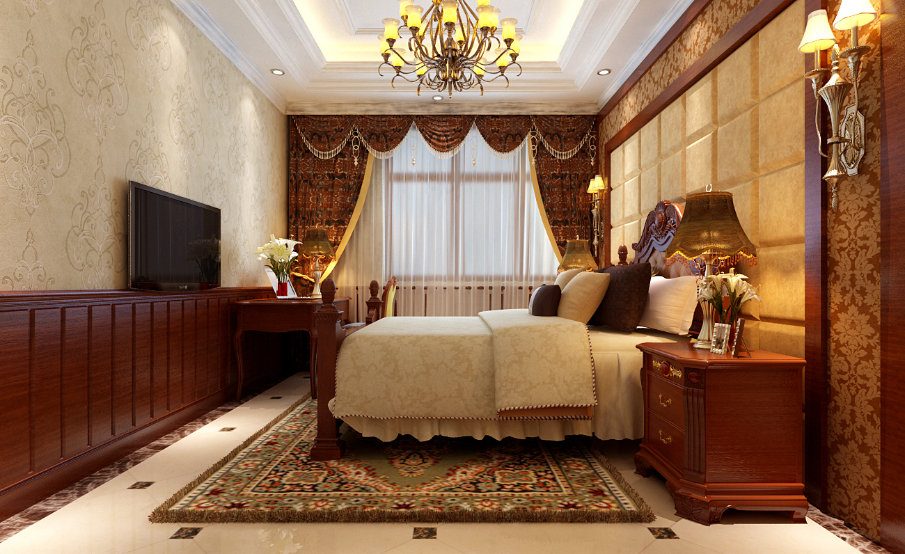 简约 欧式 别墅 卧室图片来自实创装饰上海公司在独栋别墅欧式风格装修设计的分享