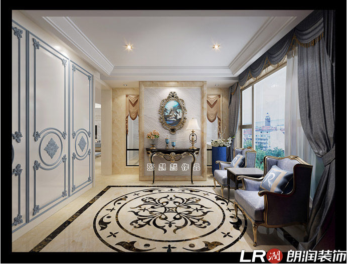 法式 三居 四居 浪漫 客厅图片来自朗润装饰工程有限公司在长城半岛城邦150平米法式风格的分享