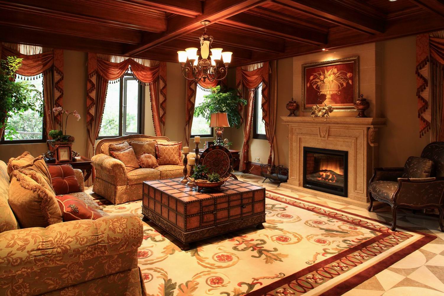 别墅 北京别墅 别墅设计 红杉溪谷 美式 客厅图片来自别墅装修设计--Hy在中建·红杉溪谷--美式风格的分享