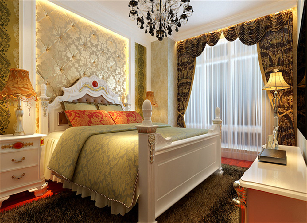 二居 白领 收纳 80后 小资 卧室图片来自实创装饰完美家装在K2玉兰湾60平欧式新古典风格案例的分享