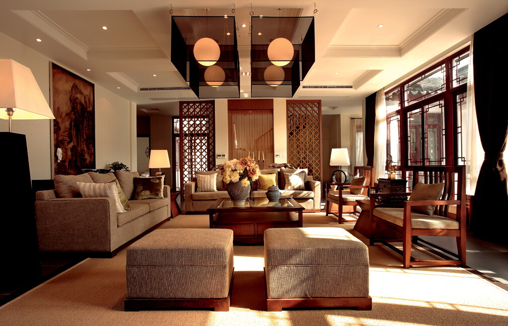 新中式 观澜墅 客厅图片来自紫禁尚品设计师李擎在观澜墅新中式风格的分享