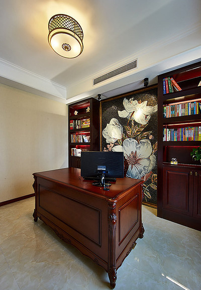 书房图片来自家装大管家在幸福港湾 138平简约美式3居室的分享