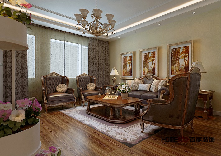 欧式 三居 白领 小资 80后 客厅图片来自百家装饰杨乐乐在金地锦城146的分享