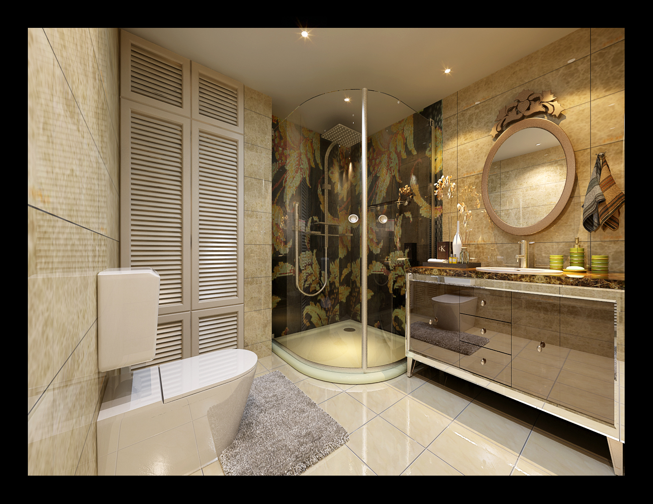 简约 欧式 三居 誉品谷水湾 卫生间图片来自实创装饰上海公司在誉品谷水湾三居室简欧风格设计的分享