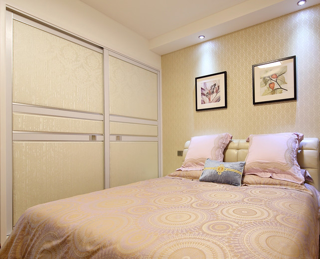 简约 二居 欧式 白领 80后 小资 现代简约 上海实创 卧室图片来自上海实创-装修设计效果图在上海东方冠郡现代简约舒适家的分享