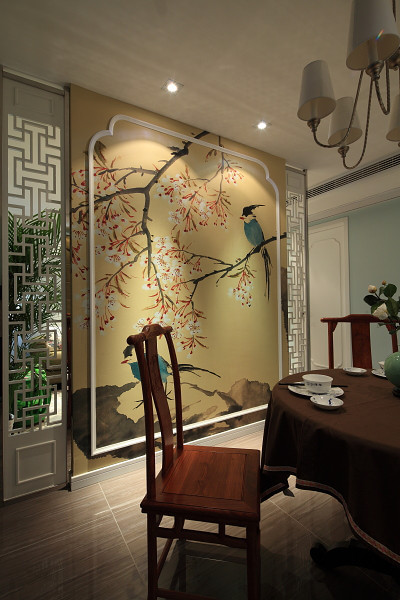 餐厅图片来自四川岚庭装饰工程有限公司在【余香】年轻人的休闲中式之家的分享