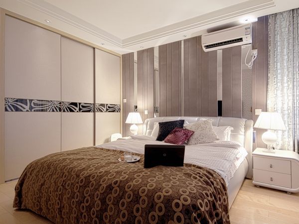 三居 简约 卧室图片来自四川岚庭装饰工程有限公司在95平现代简约三居的分享