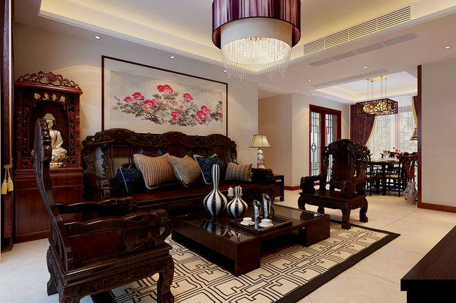 客厅图片来自四川岚庭装饰工程有限公司在新中式风格的分享