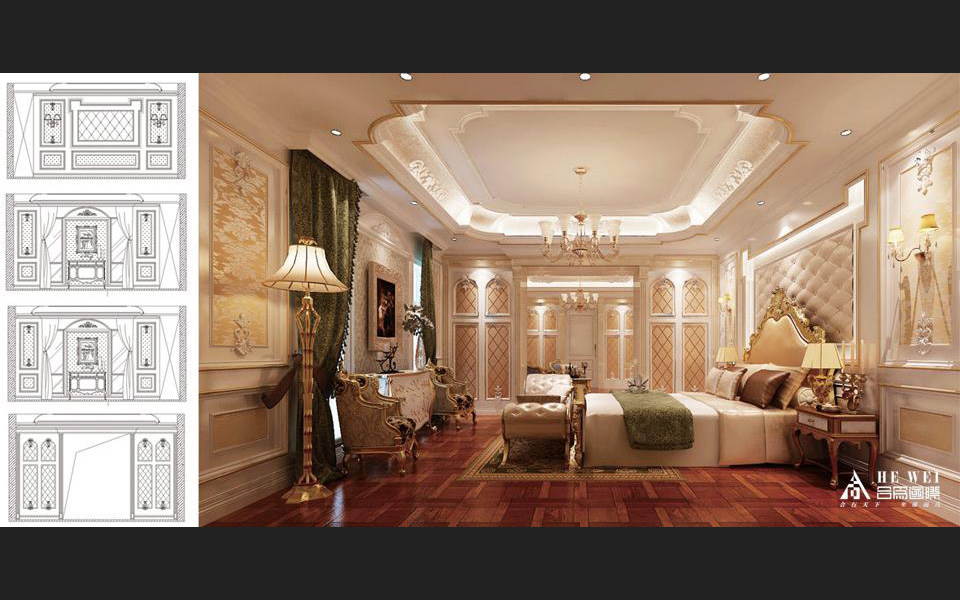欧式 四世同堂 别墅 卧室图片来自北京精诚兴业装饰公司在万万树的分享