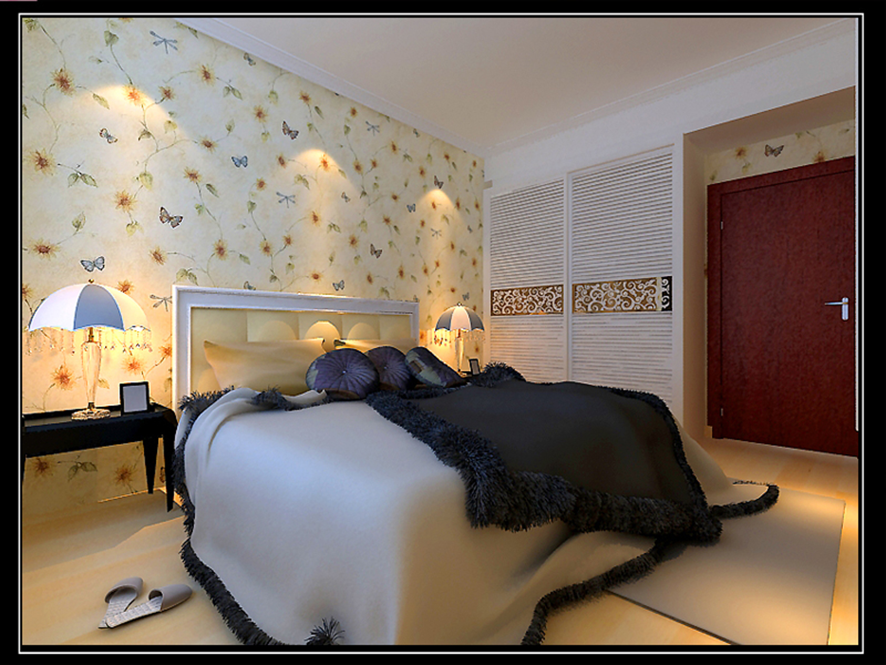 简约 欧式 复式 卧室图片来自实创装饰上海公司在200平复式楼欧式风格装修设计的分享