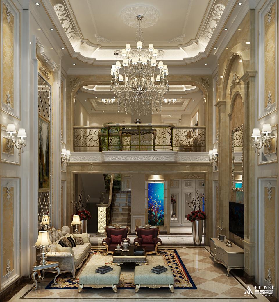 欧式 四世同堂 别墅 客厅图片来自北京精诚兴业装饰公司在万万树的分享