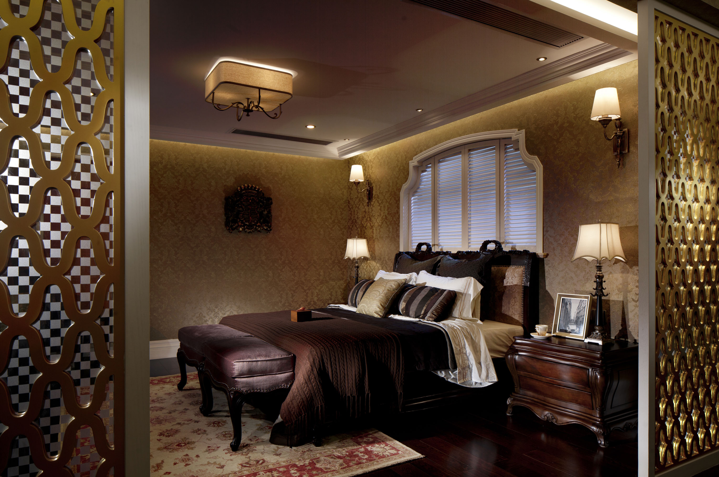 美式风格 别墅 白领 80后 卧室图片来自孟庆莹在美式风格之香江别墅的分享
