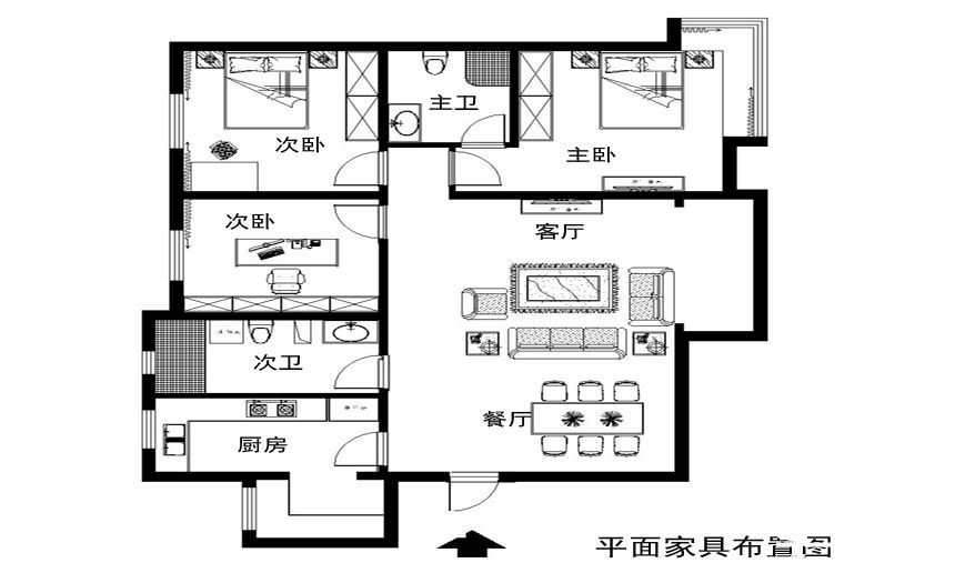 简约 欧式 三居 白领 收纳 80后 小资 户型图图片来自实创装饰百灵在低调奢华简欧风碧桂园的分享